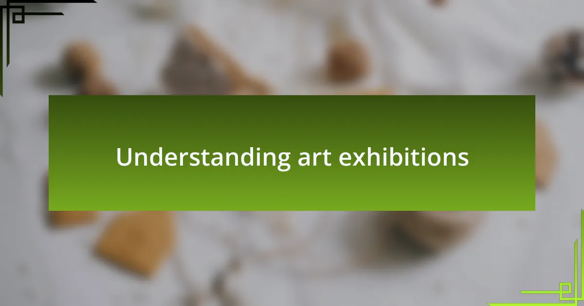 Understanding art exhibitions