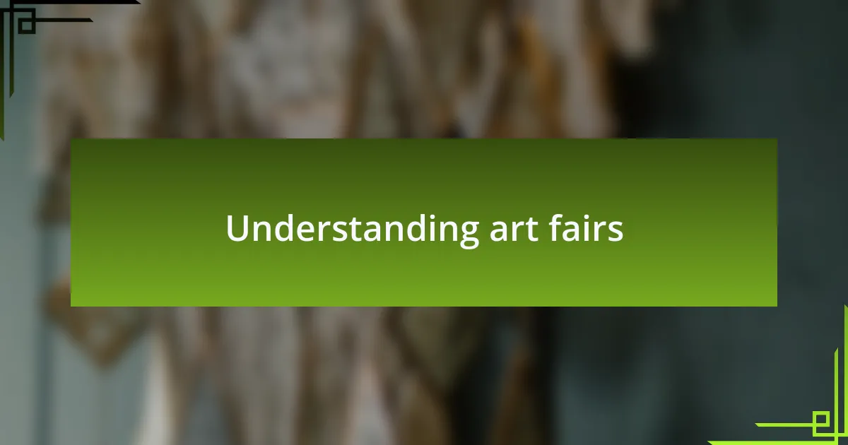 Understanding art fairs